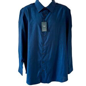 Perry Ellis Mens Travel Luxe Wrinkle and Stain Resistant Button-Up Shirt 2X NEW